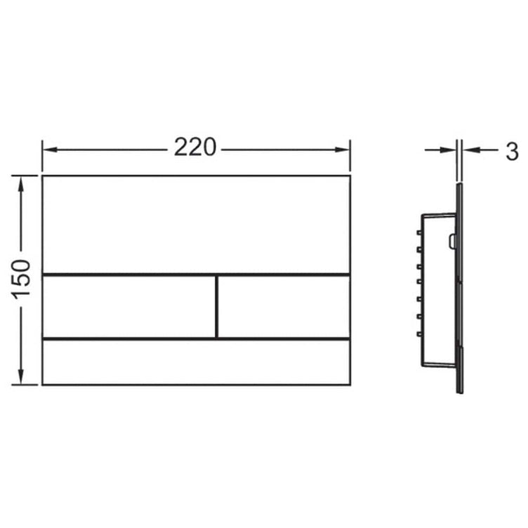 TECEsquare II Betjeningsplate Metall