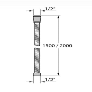 Tiger Excellence Dusjslange 150cm krom