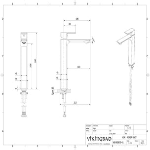 Vikingbad Ask Høy Servantbatteri H280mm
