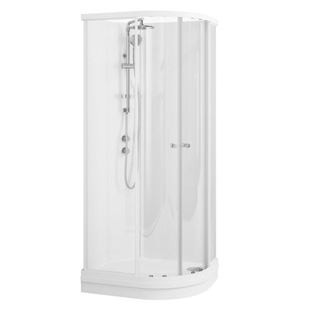 Vikingbad Sofia Dusjkabinett Buet H210cm Hvite Bakvegger