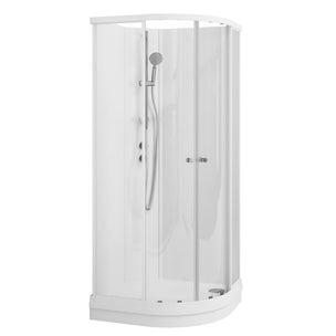 Vikingbad Sofia Dusjkabinett Buet H210cm Hvite Bakvegger