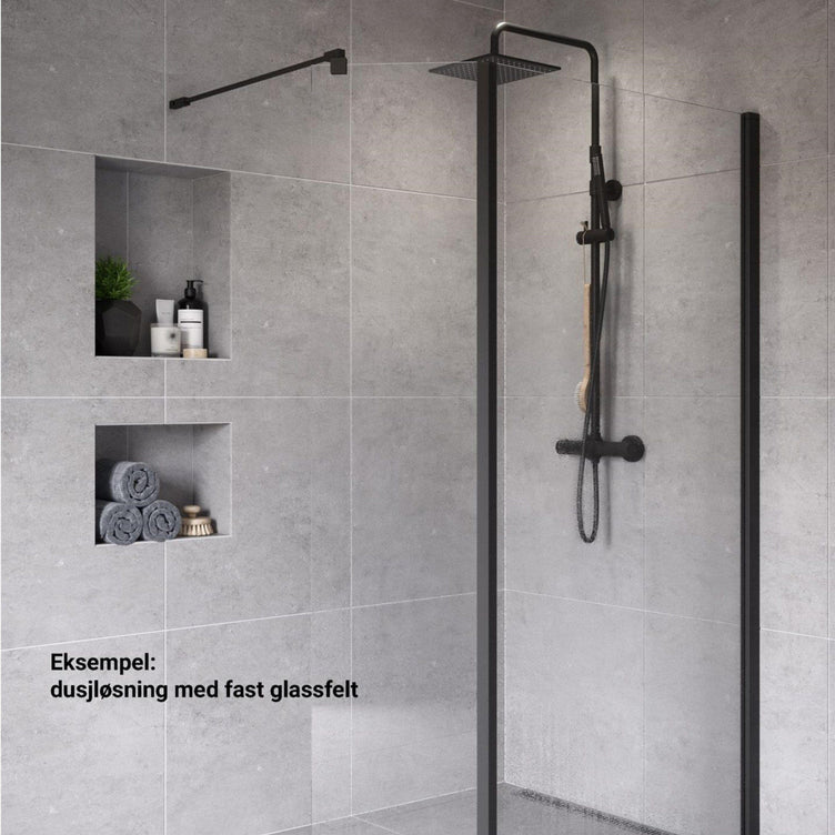 Vikingbad Støttestag 6/8mm glass-vegg 120cm