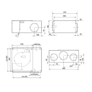 Villavent KFB140L Skapvifte