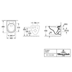 OUTLET: Villeroy & Boch O.NOVO Compact DF vegghengt toalett