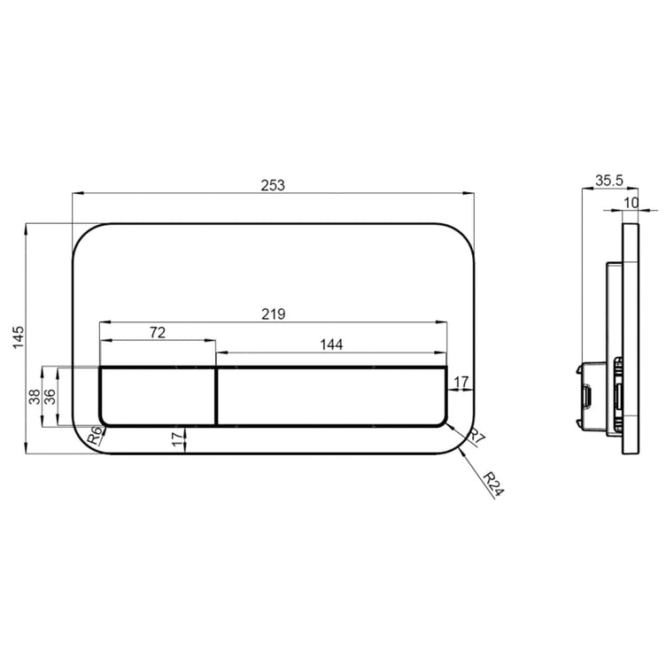 OUTLET: Villeroy & Boch ViConnect E200 Trykkplate